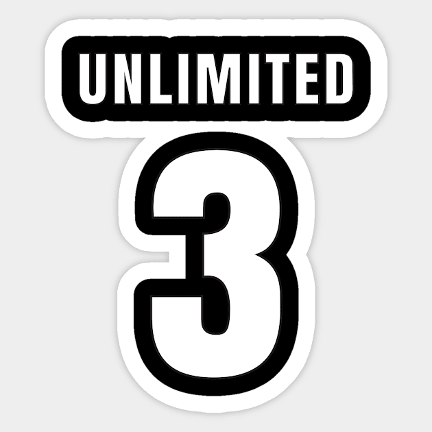 UNLIMITED NUMBER 3 FRONT-PRINT Sticker by mn9